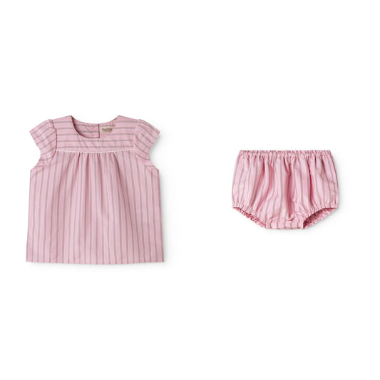Tuss SS - T-shirt, Bonbon Pink Stripes w/Bloomers
