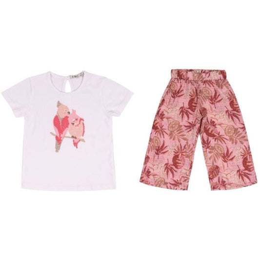 SHORT SLEEVE STRETCH JERSEY T-SHIRT AND PANT
