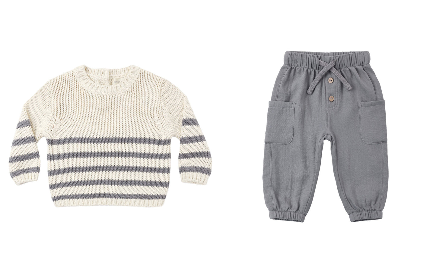 REX SWEATER SLATE STRIPE AND SLATE LUCA PANT