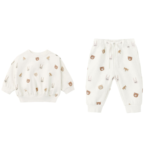RELAXED FLEECE SWEATSUIT CRITTERS