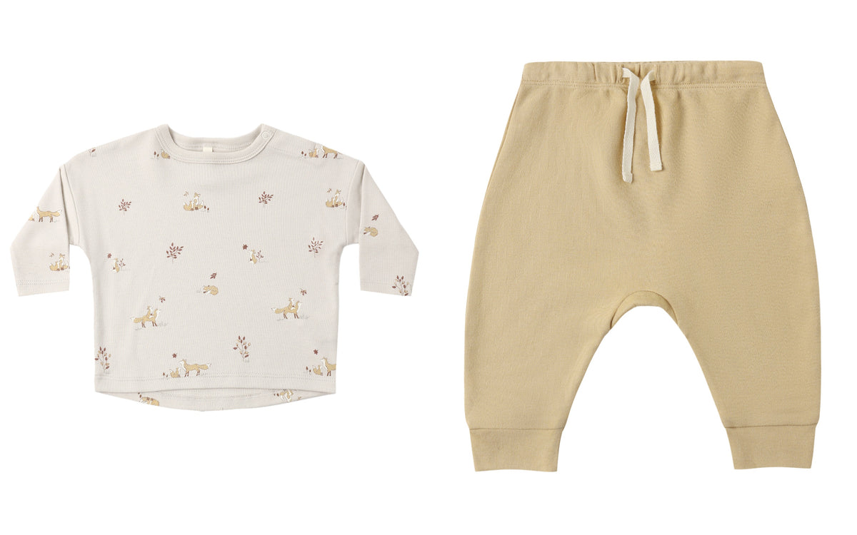 LONG SLEEVE TEE AND PANT FOX LAND