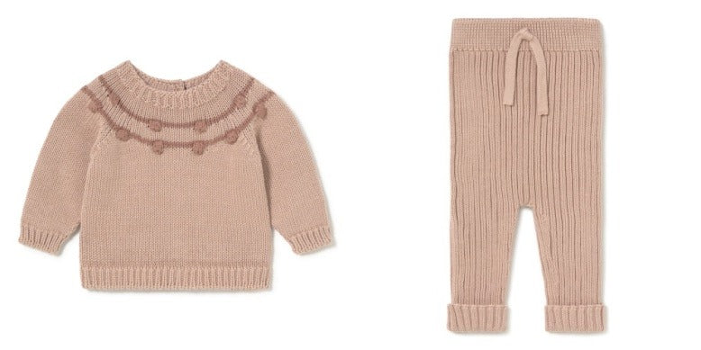 KNIT CHICKPEA SWEATER AND KNIT PANT SET