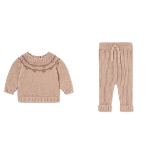 KNIT CHICKPEA SWEATER AND KNIT PANT SET