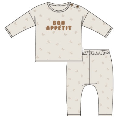 2 pc set: L/S top + pant knit