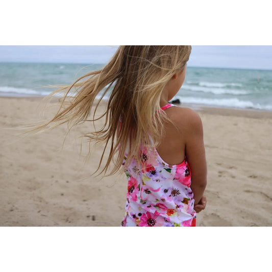 Pink Splash Razor Back Yoga Tank