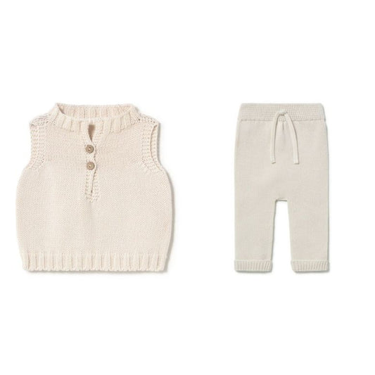 KNIT VEST AND PANT SET