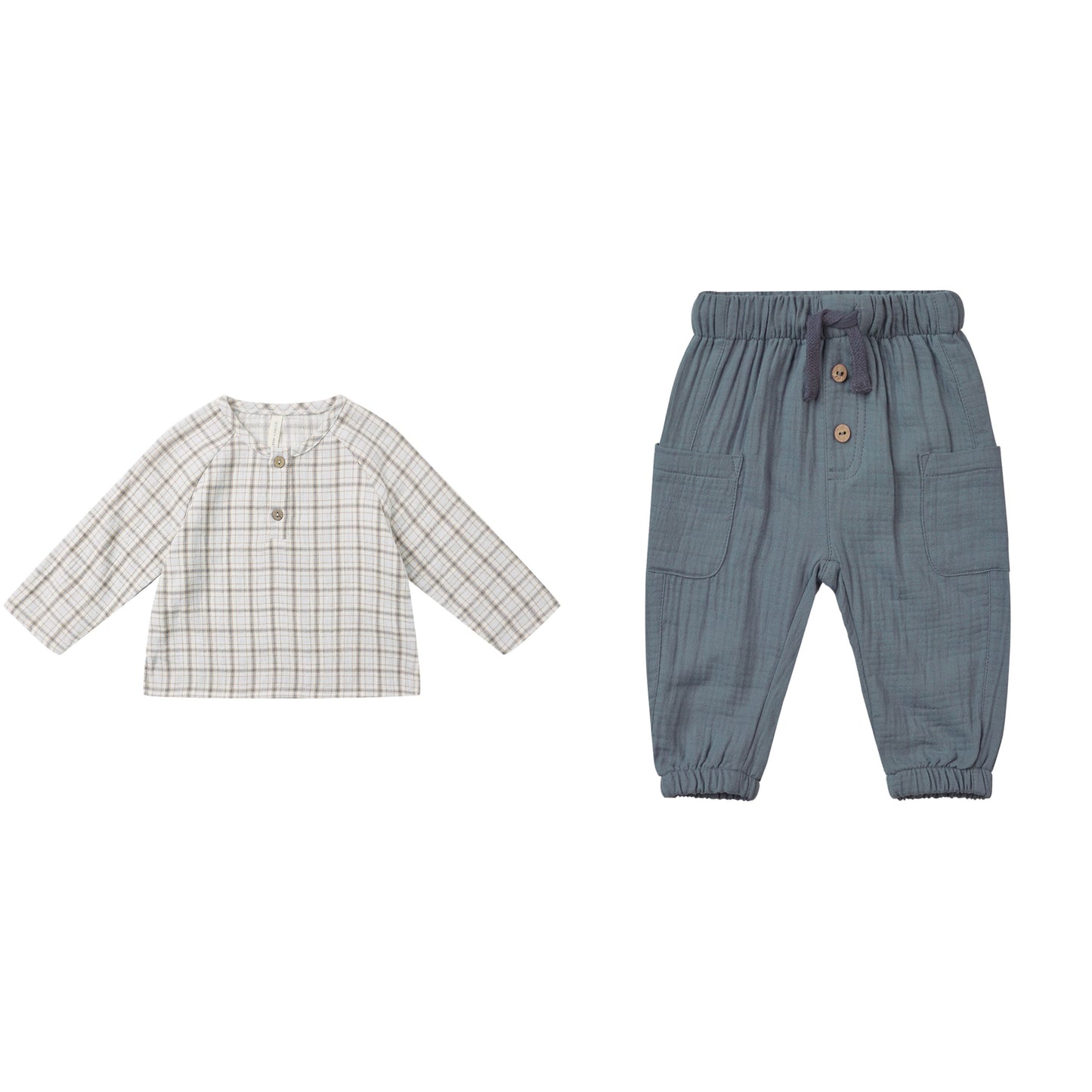 Boys Pant Set Ocean Plaid