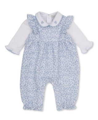 jacquard overall set mix - fall blooms blue