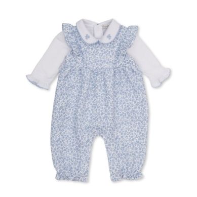 jacquard overall set mix - fall blooms blue