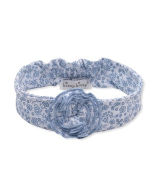 headband prt - fall blooms blue