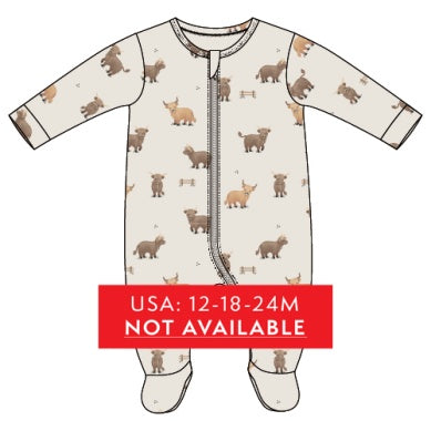 FOOTED SLEEPER KNIT-BEIGE