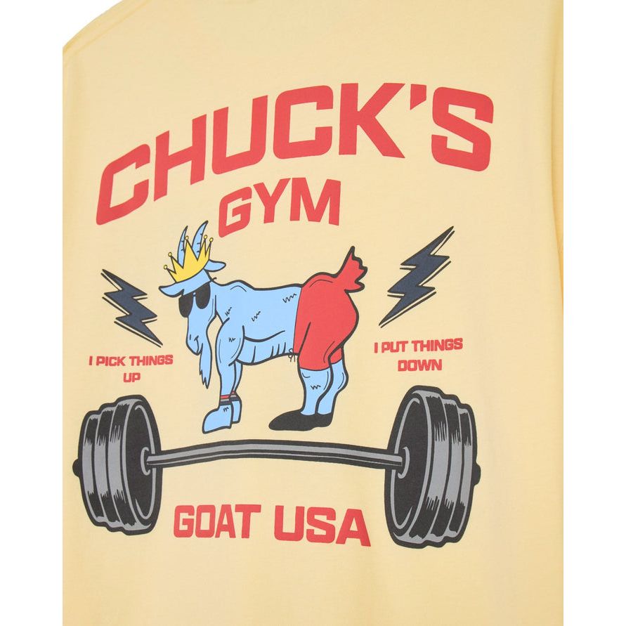 Chucks gym t shirt corn milk