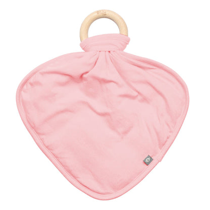 Lovey with Removable Wooden Teething Ring Asst Colors