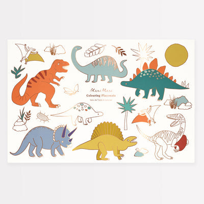 Dinosaurs Coloring Placemats (x 8)