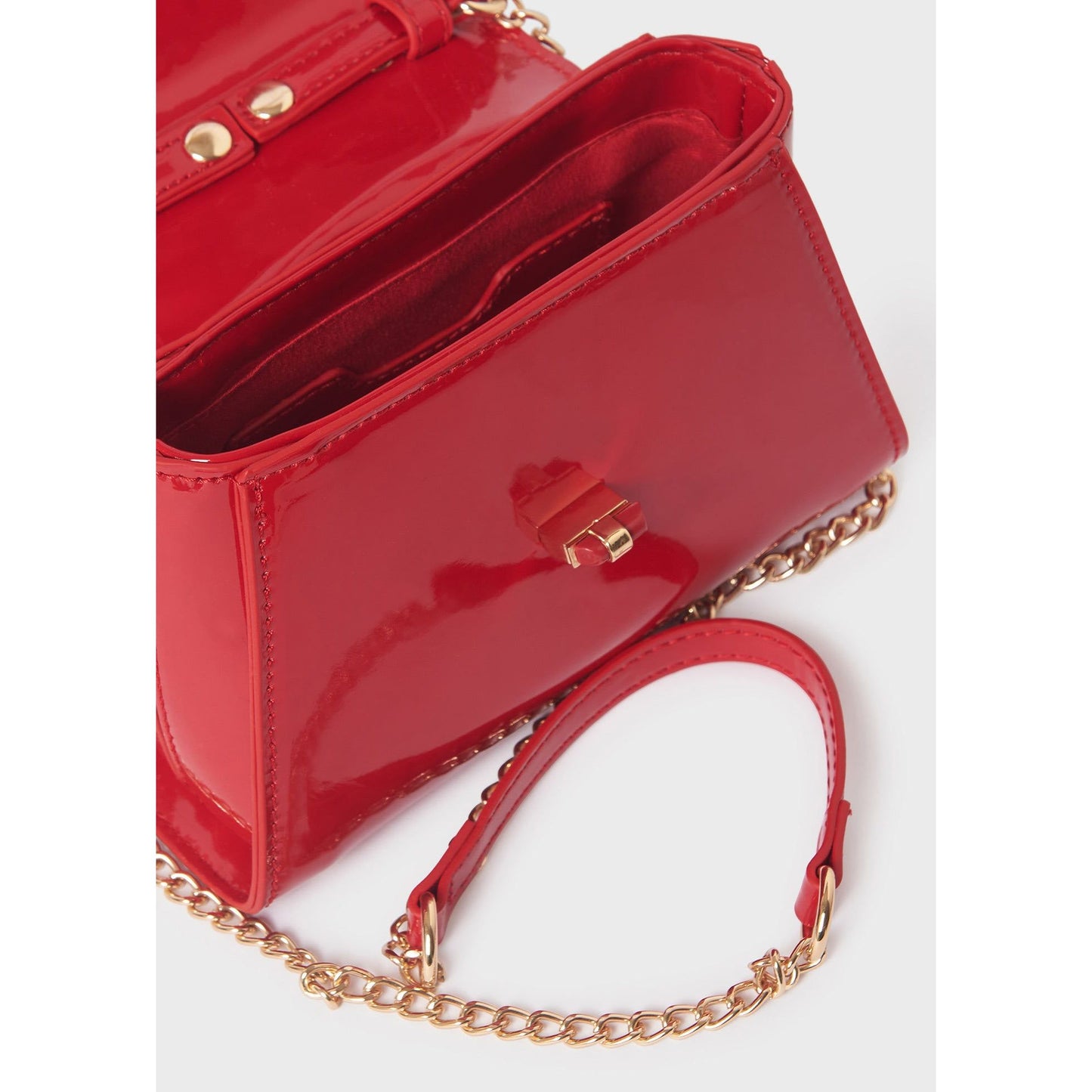 Patent Leather Handbag Girl Red or Black