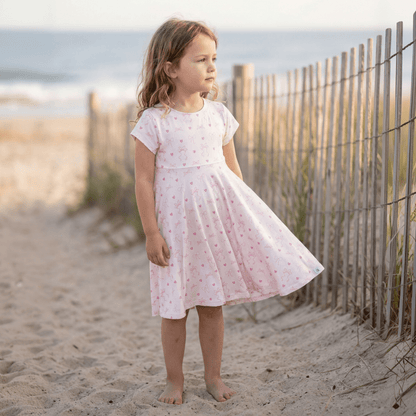 Precious Bows Cap Sleeve Swirly Girl Dress