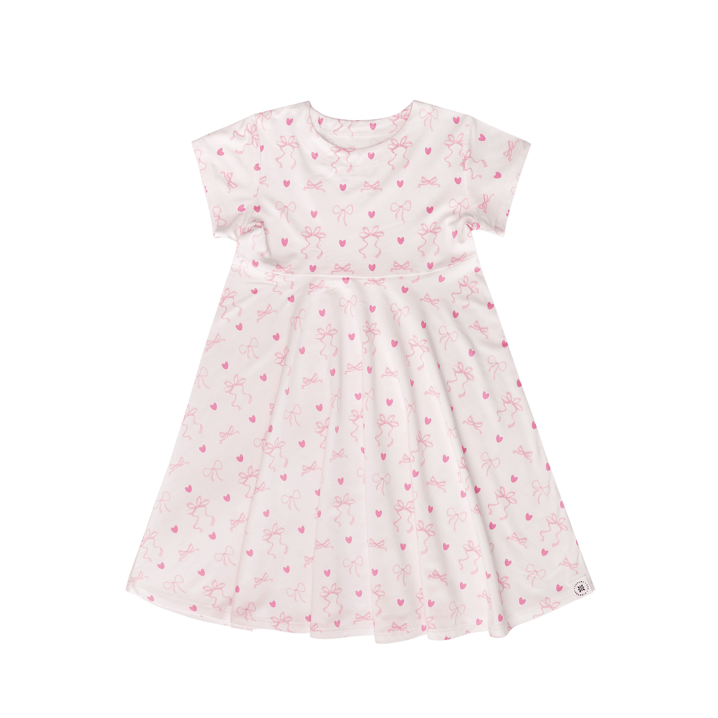 Precious Bows Cap Sleeve Swirly Girl Dress
