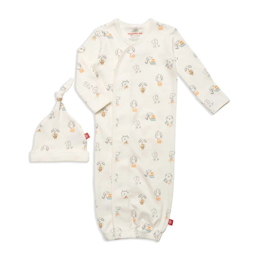 Puppy Play Gown/Hat Set
