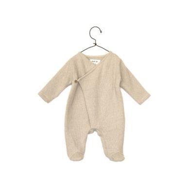 BABY FOOTED ROMPER PINK OR LIGHT BROWN
