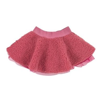TEDDY FABRIC AND TULLE SKIRT