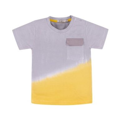 Boys Short Sleeve Tee Grey/Yellow