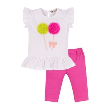 Girls 2 Pc Legging and Ornate Tee