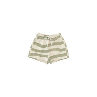 Green/White Stripe Fleece Short