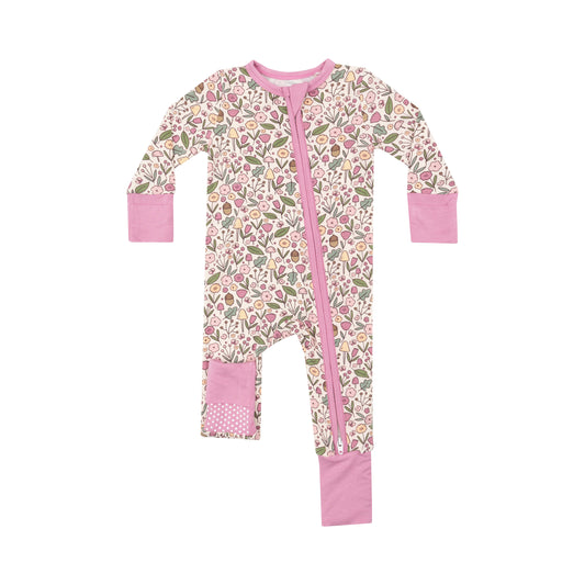 Acorn Floral - 2 Way Zipper Romper