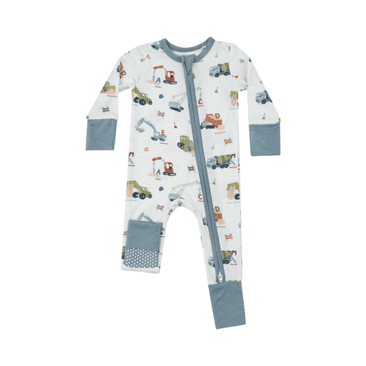 Construction Alphabet - 2 Way Zipper Romper