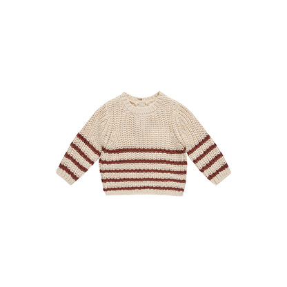 REX SWEATER || CRANBERRY STRIPE