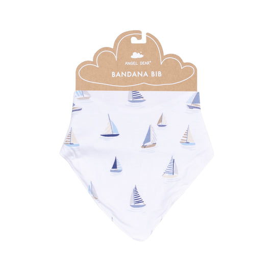 Sailboats Blue Bandana Bib