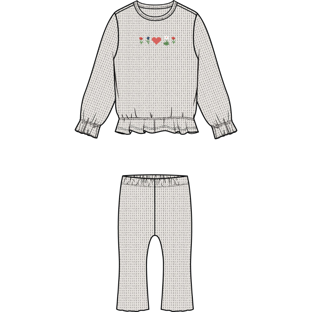 Girls L/S TOP AND PANT KNIT