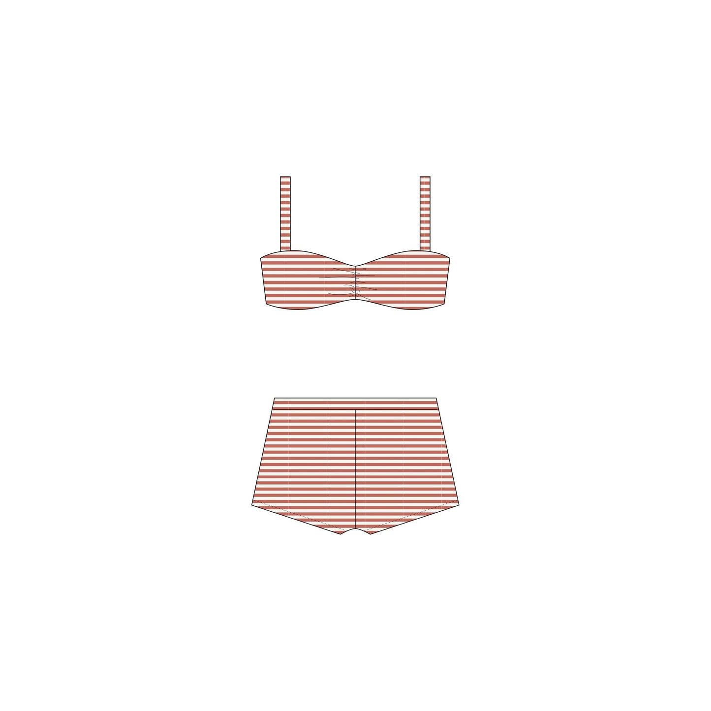 ALAYA BIKINI SET || POPPY STRIPE