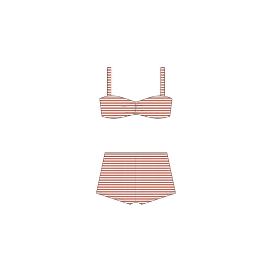 ALAYA BIKINI SET || POPPY STRIPE