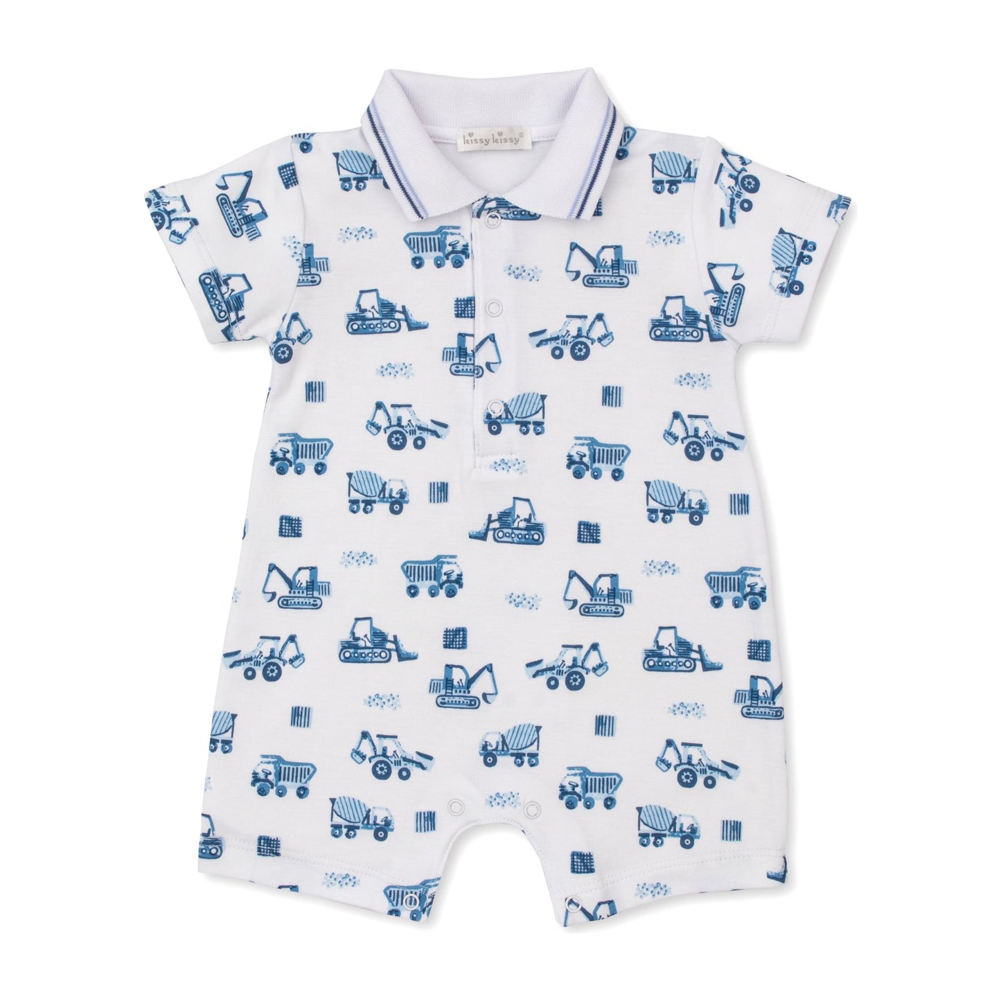 Construction Trucks Short Playsuit