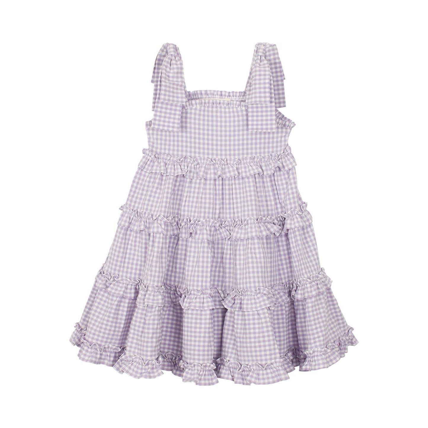 SUPER BLOOM DRESS Purple Gingham