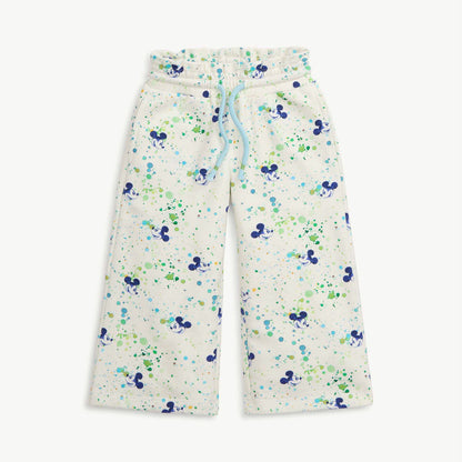 MICKEY SPLATTER PRINT FLOWY PANTS