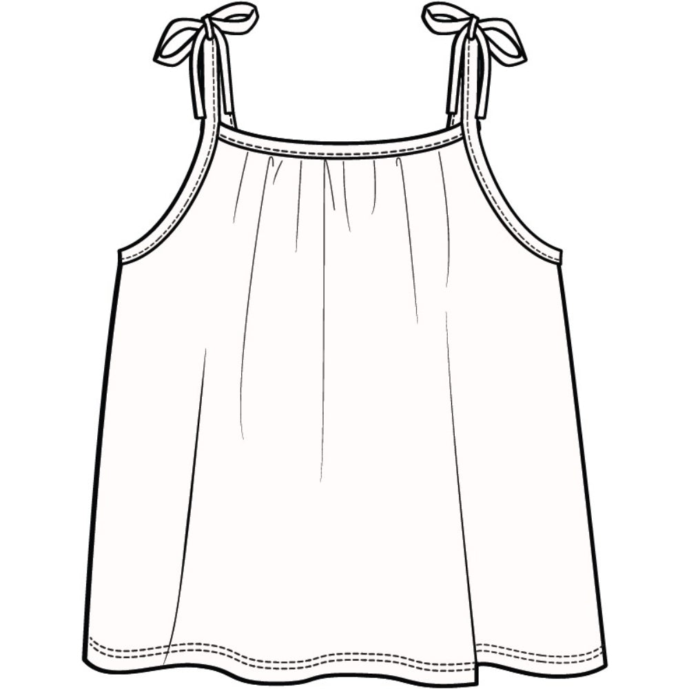 RIBBED TANK TOP IN OFF-WHITE