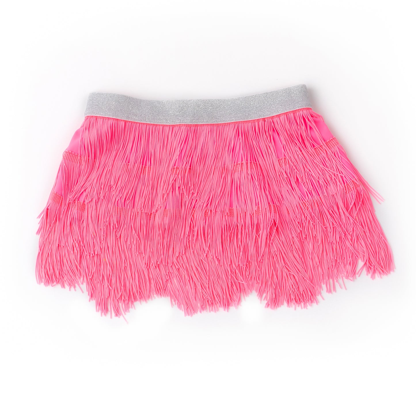 fringe skirt - hot pink