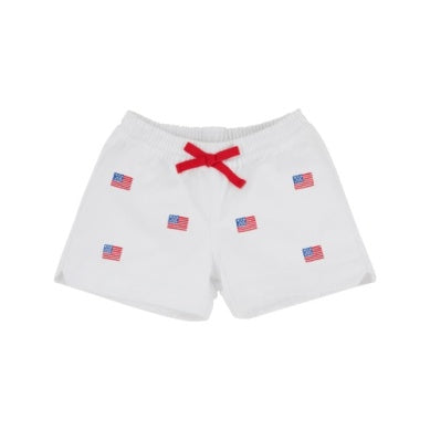 Critter Cheryl Shorts - Twill White Flag Emb