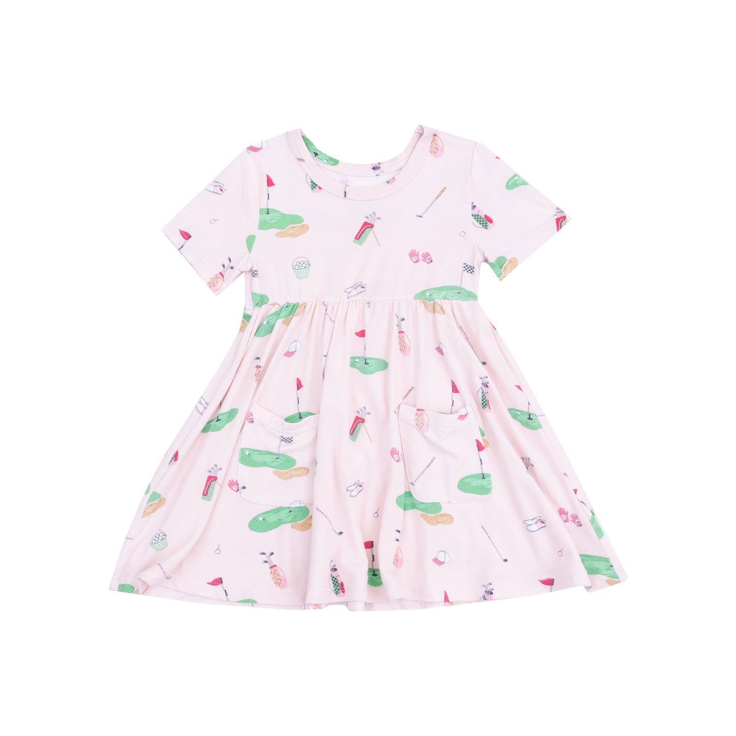 Golf Things Pink S/S Twirly Dress