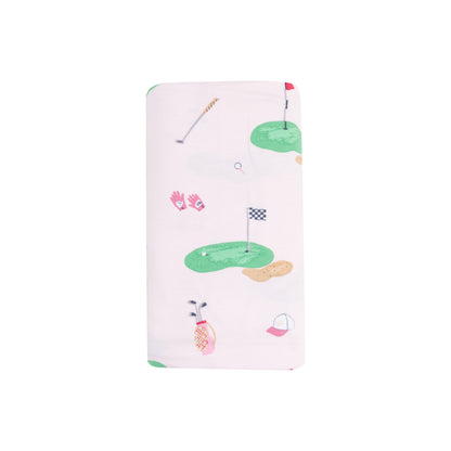Golf Things Pink Swaddle Blanket