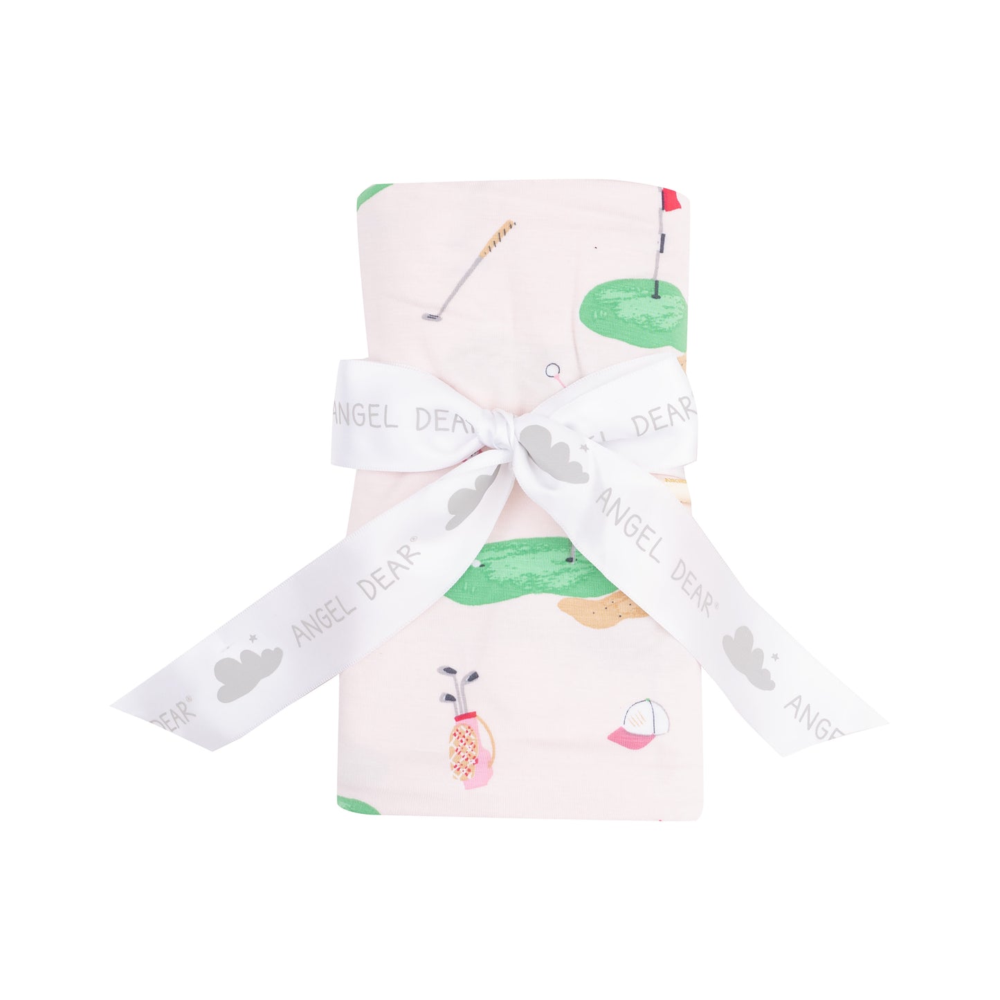 Golf Things Pink Swaddle Blanket