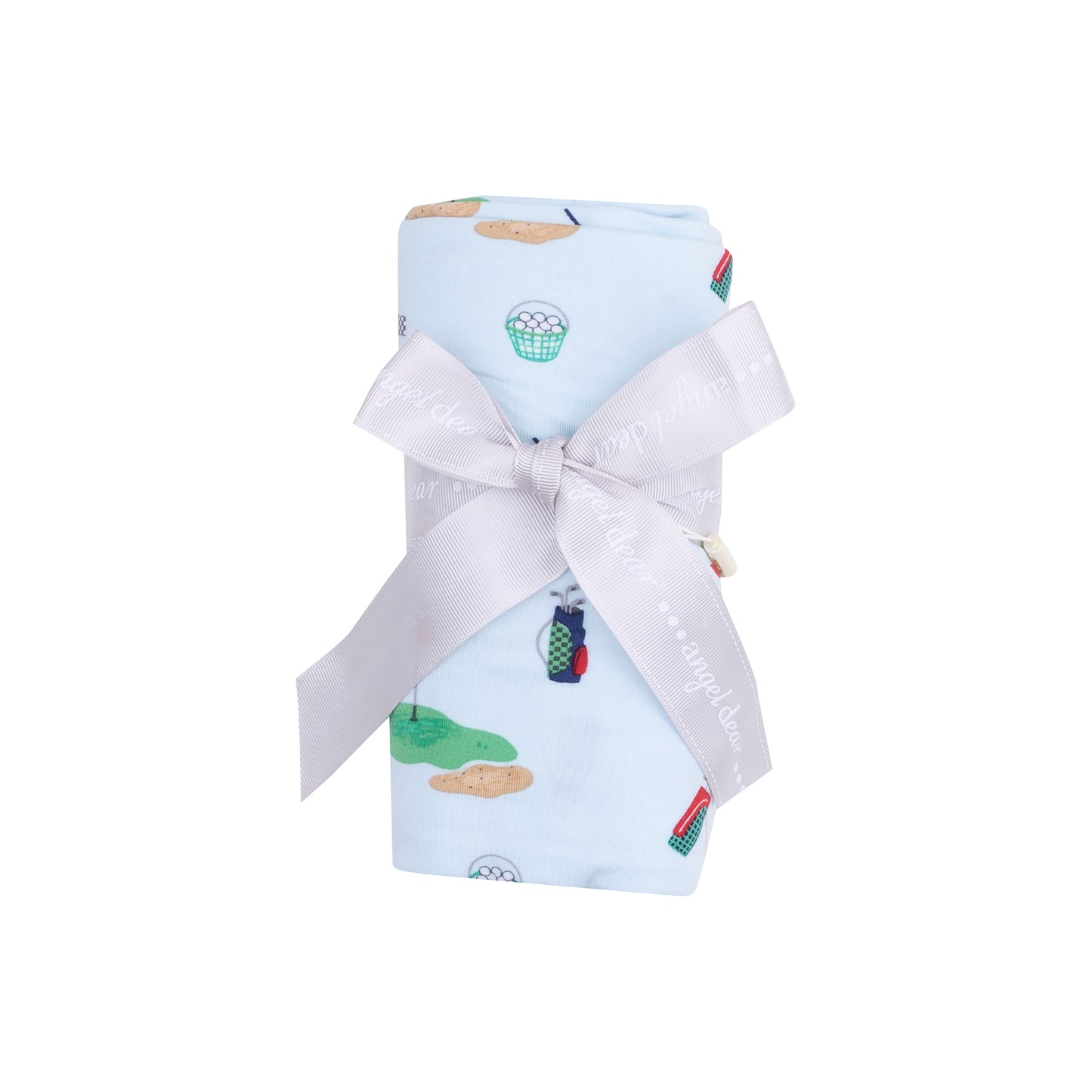Golf Things Blue Swaddle Blanket
