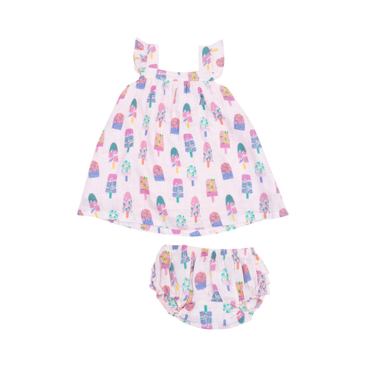 Floral Popsicles Sundress & Diaper Cover