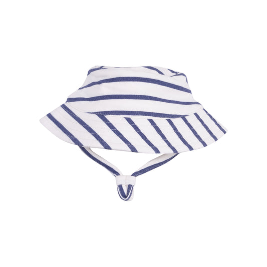 Navy Stripe French Terry Bucket Hat