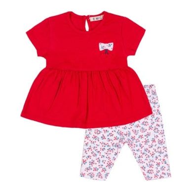 GIRLS RED LEGGING SET