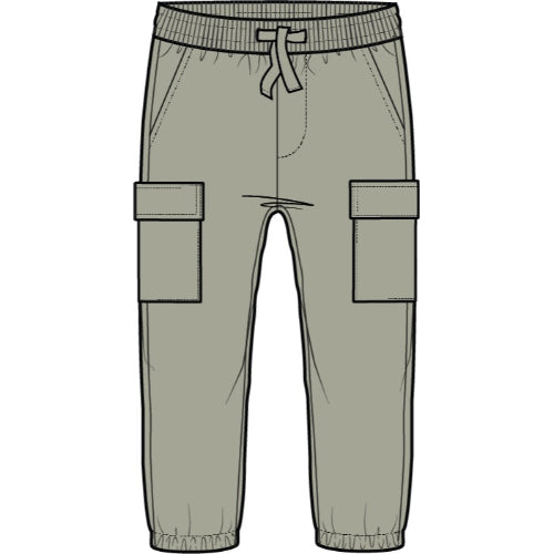 CARGO JOGGER KNIT-GREEN DUSTY