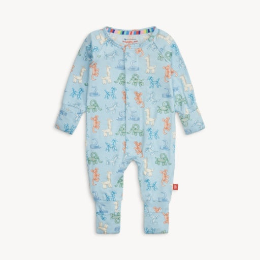 BLUE PARTY ANIMALS GLOW IN THE DARK COVERALL