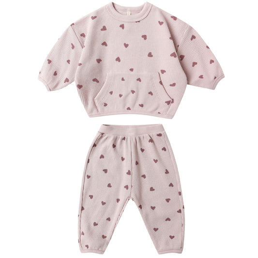 WAFFLE SLOUCH SET || HEARTS